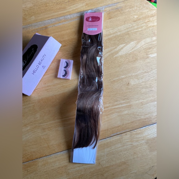 HUMAN HAIR Rooted Mixed Brown Ponytail Extension 22in 90g - Picture 6 of 15